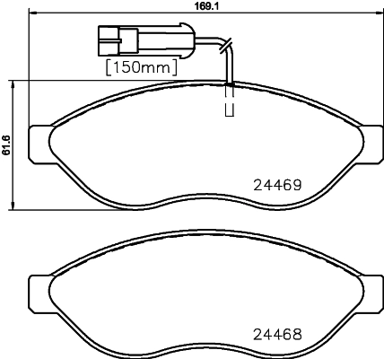 8DB355020661 HELLA Pastillas delanteras