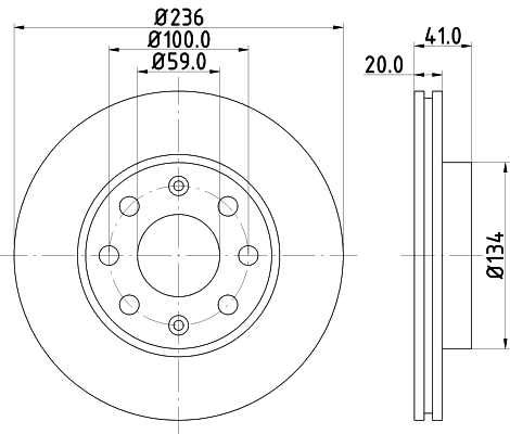 8DD355111341 HELLA Discos