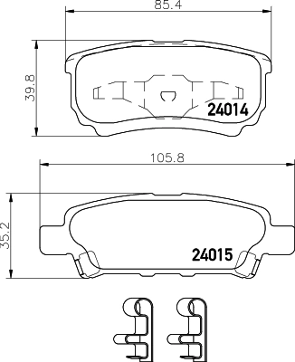 8DB355010811 HELLA Pastillas freno traseras