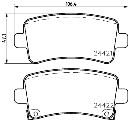 8DB355012991 HELLA Pastillas freno traseras