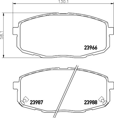 8DB355010611 HELLA Pastillas delanteras
