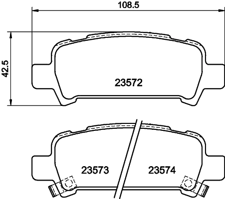 8DB355009401 HELLA Pastillas freno traseras