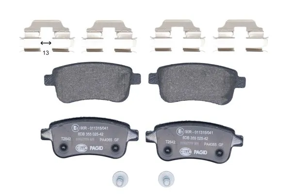 Pastillas traseras HELLA 8DB355025421