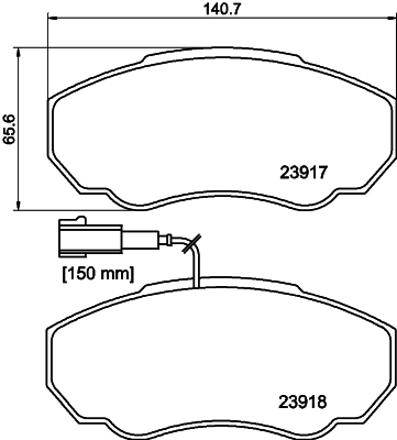 8DB355010391 HELLA Pastillas delanteras