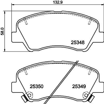 8DB355020231 HELLA Pastillas delanteras