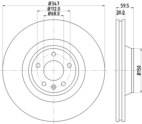 Comprar 8DD355128311 HELLA Freno de disco delantero