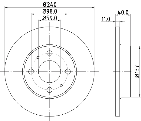 Disco de freno trasero Alfa Romeo 146 930