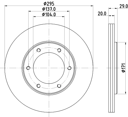 Comprar 8DD355101191 HELLA Freno de disco delantero