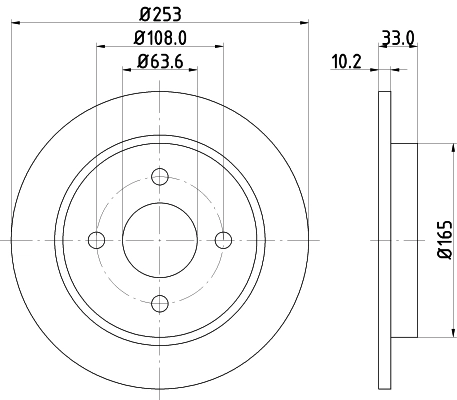 Comprar 8DD355105661 HELLA Disco de freno trasero