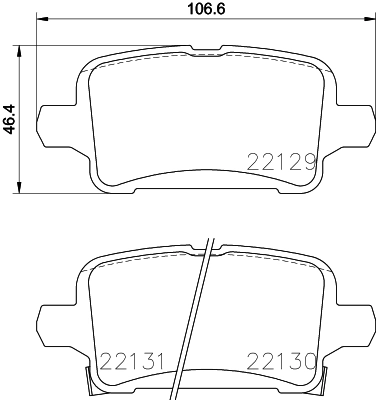 8DB355024911 HELLA Pastillas freno traseras