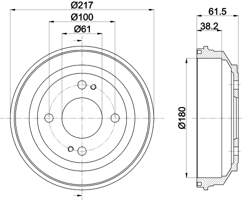  Tambor de freno trasero Honda Civic 3