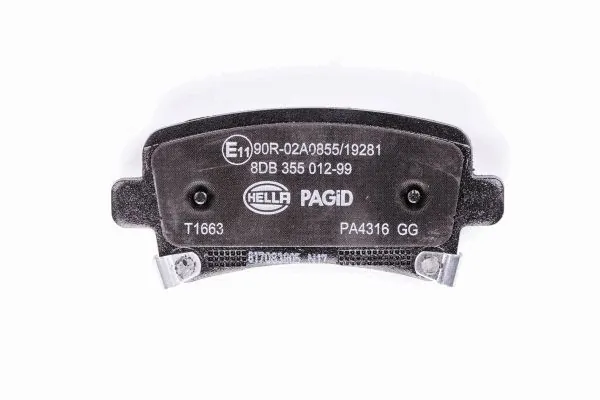 Pastillas traseras HELLA 8DB355012991