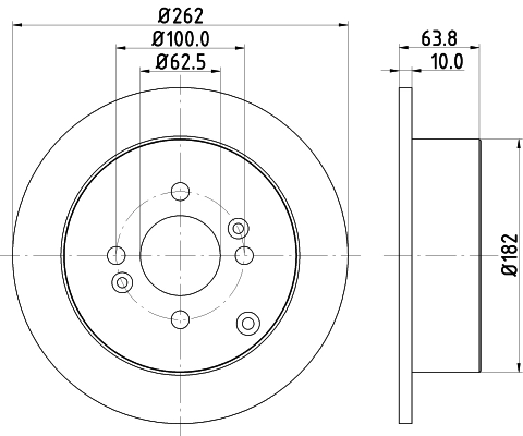 8DD355118851 HELLA Freno de disco trasero