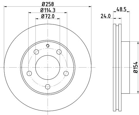 Comprar 8DD355103221 HELLA Freno de disco delantero