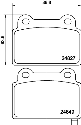 Pastillas de freno traseras 4605A584 Mitsubishi