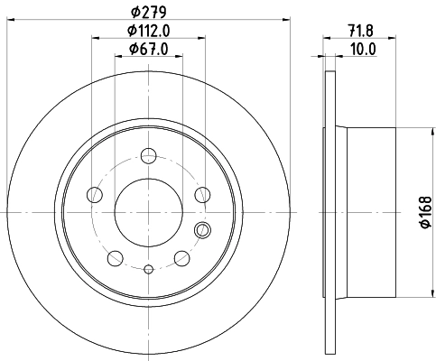 Comprar 8DD355100991 HELLA Disco de freno trasero