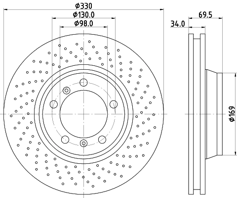 Disco de freno BD865 Eurorepar