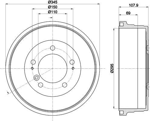 Tambor de freno trasero para Toyota Land Cruiser 80 J8