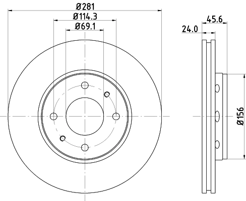 Comprar 8DD355107031 HELLA Freno de disco delantero