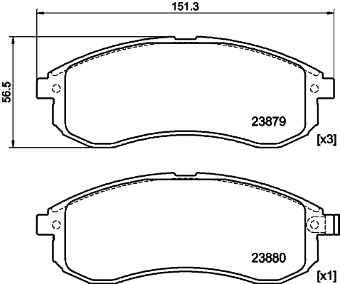 8DB355010281 HELLA Pastillas delanteras