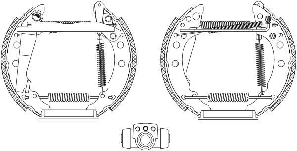 Kit frenos, disco de tambor, con cilindros, completo  Volkswagen Jetta I sedán (16) (1979 - 1984) precio, desde 64,18 EUR