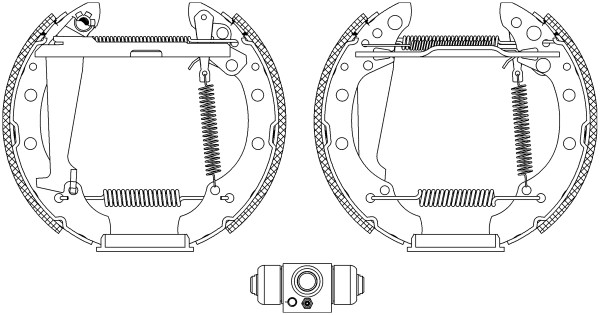 Kit de zapatas de frenos de tambor, con cilindros, completo Seat Cordoba 