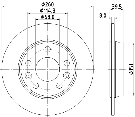 Comprar 8DD355133761 HELLA Disco de freno trasero