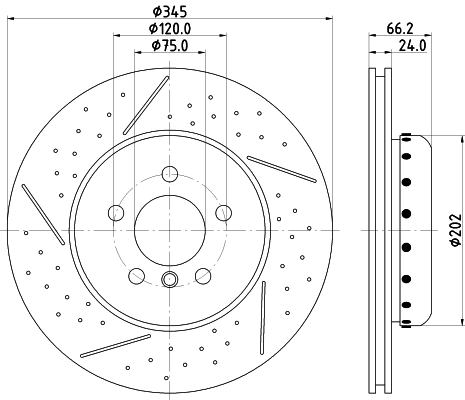 8DD355120781 HELLA Freno de disco trasero