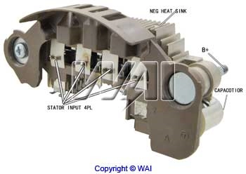 Puente rectificador del alternador Hyundai Terracan SUV (HP) (2001 - 2006) precio, desde 29,47 EUR