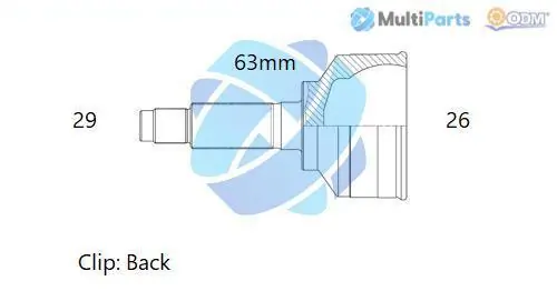 Junta homocinética exterior delantera Nissan Qashqai II desde 49,90 €