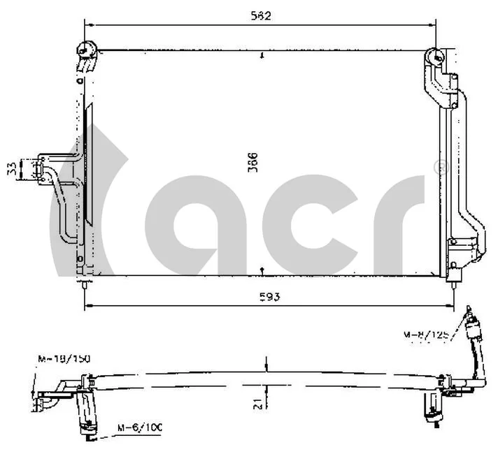 Condensador aire acondicionado Opel Astra  (53B)