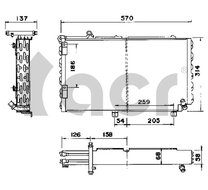Condensador para Audi 100  (44, 44Q)