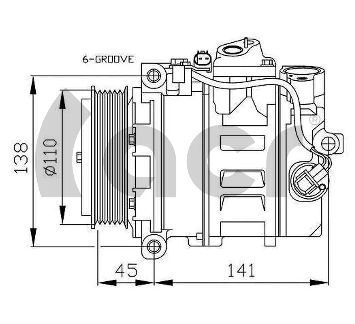 134368R ACR Compresor climatizador