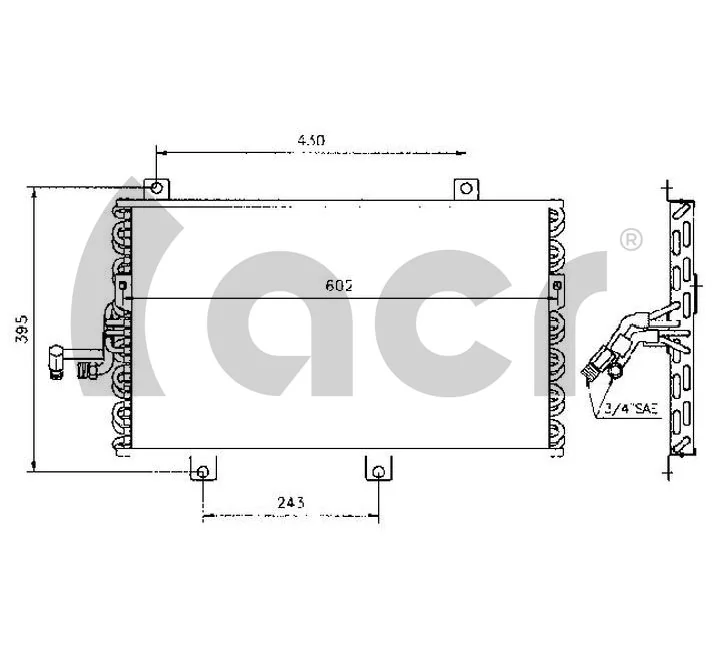 Condensador aire acondicionado Fiat Tipo  (160)
