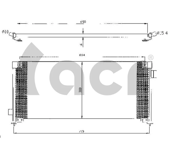 Condensador aire acondicionado para Subaru Legacy BE, BH
