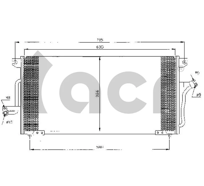 Condensador aire acondicionado para Mitsubishi Galant E5A, E7A, E8A