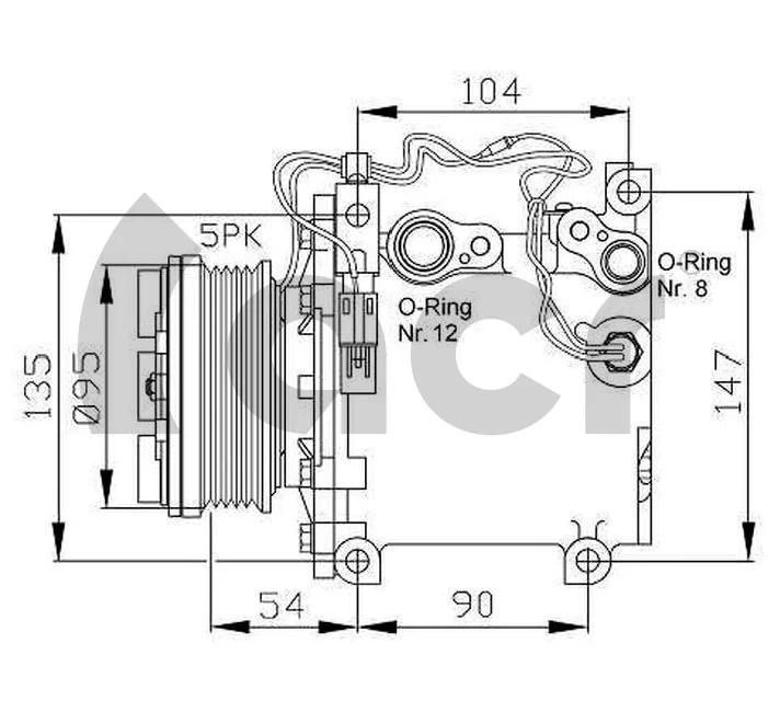 Compresor de aire acondicionado Mitsubishi Galant 8 EA