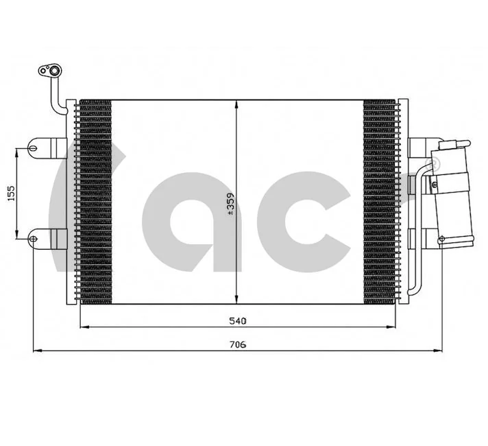 Condensador aire acondicionado Volkswagen Polo III (6N1)