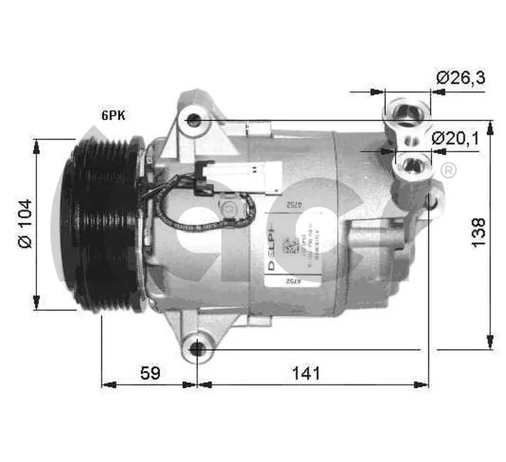 133173 ACR Compresor climatizador