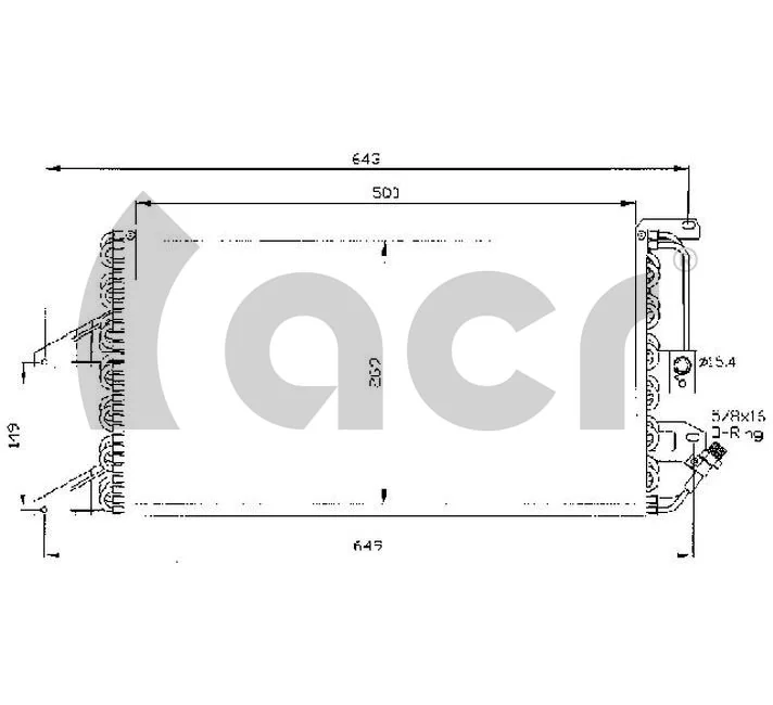 Condensador aire acondicionado Fiat Punto I (176)