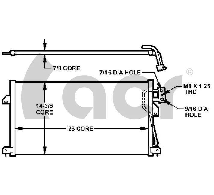 Radiador de aire acondicionado Chrysler Voyager I (1984-1995)