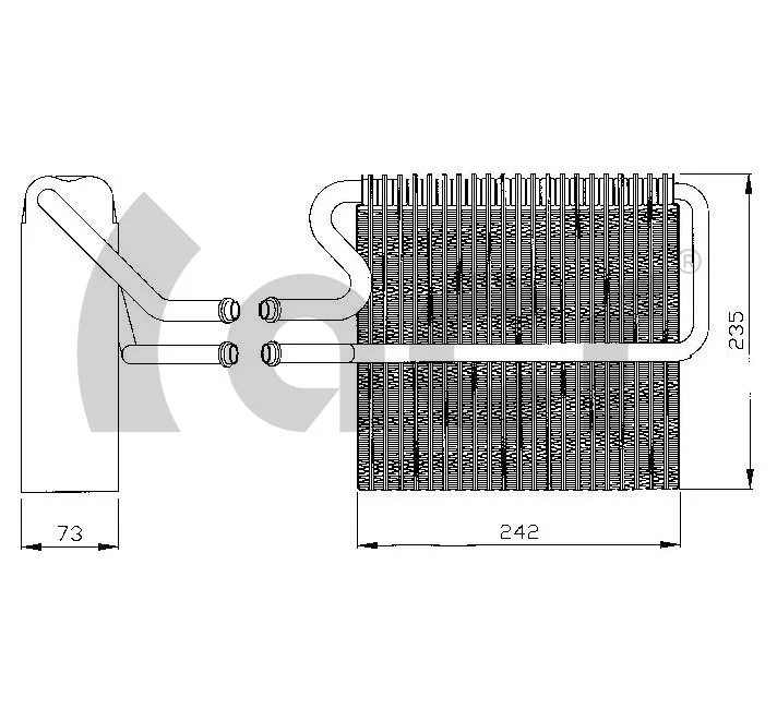 Evaporador de aire acondicionado para Renault Twingo C06