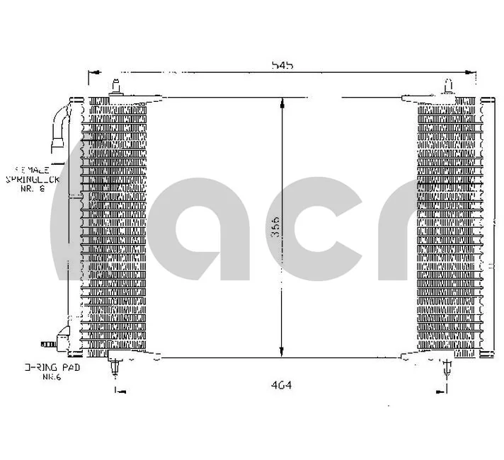 Condensador para Peugeot 206 (2E, K)