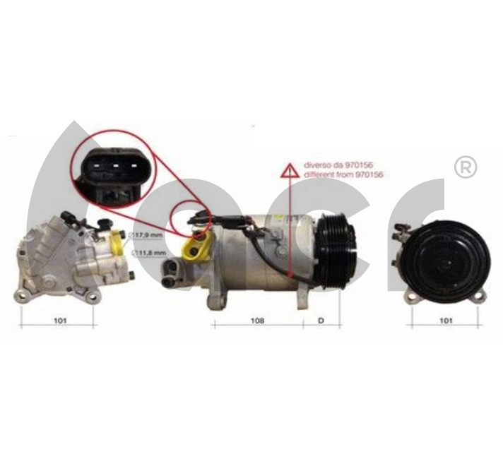 Compresor de aire acondicionado 7945863 BMW