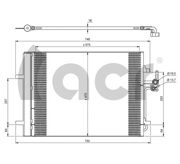300687 ACR Radiador de aire acondicionado