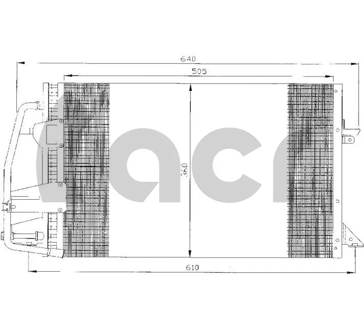 Radiador de aire acondicionado Ford Escort  (1998-2000)