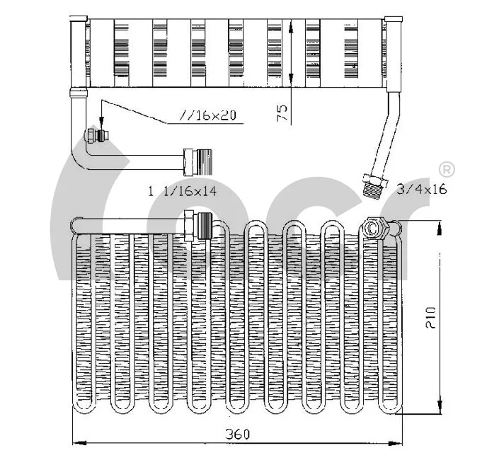 Evaporador para Audi A6  (4A5)