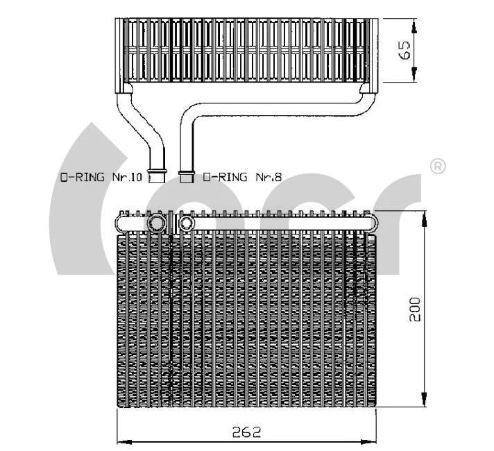 Evaporador para Peugeot 206 (2A/C)