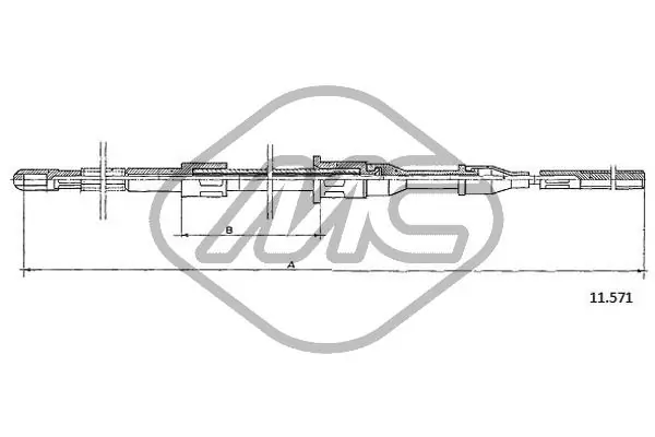 330208 Adriauto Cable de freno de mano trasero izquierdo
