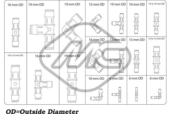 03694 Metalcaucho Brida del sistema de refrigeración (triple unión)